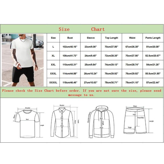 Vedolay Short Sets Men Mens Short Sets 2 Piece Outfits Summer Shirt and Shorts Set,White XL
