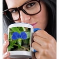thumbnail image 2 of Pretty Little Blue Flower Photographed By Angelandspot, 15oz Two-Tone Blue Mug, 2 of 7