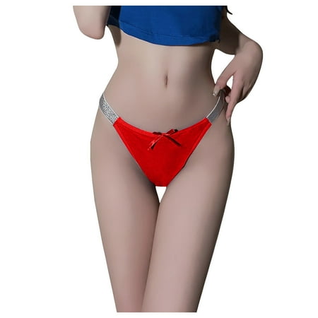 Yuhangmm Womens Underwear Sexy Sports Fitness Wide Waist Silver Silk Low Waist Womens Thong Triangle Pants Underwear Corset Lingerie for Women