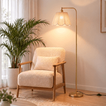 DAYBETTER Floor Lamp for Living Room, 60'' Wood Tripod Floor Lamp with ...