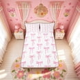 thumbnail image 4 of Meiyoeat Watercolor Bow King Sheets for Girls, Princess Bowknot Style Bedding, Pink White, 4-Piece, 4 of 5