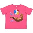 thumbnail image 3 of Inktastic Cute Otter and Beachball Boys or Girls Toddler T-Shirt, 3 of 5