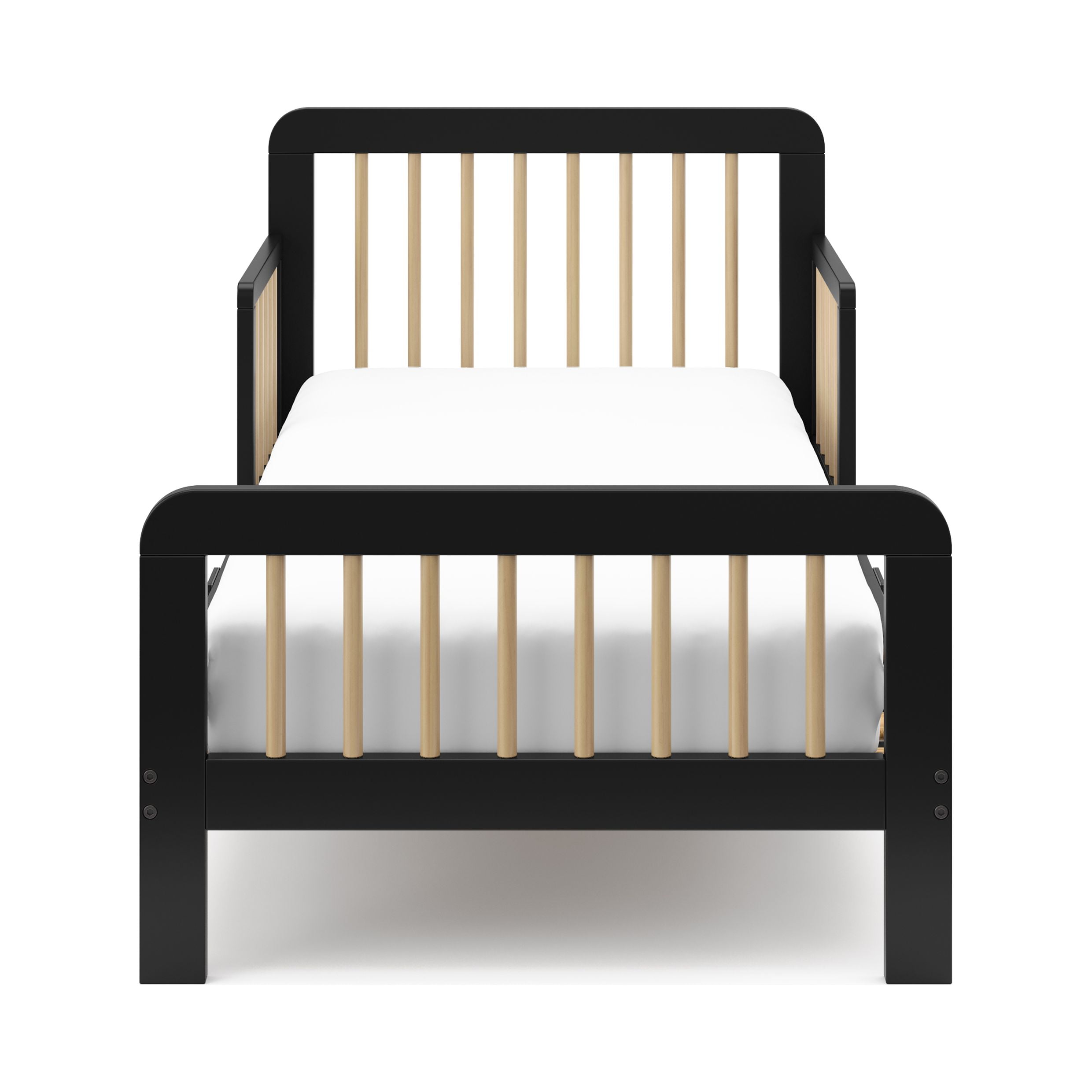 Storkcraft Pasadena Toddler Bed, Black with Driftwood