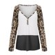 thumbnail image 5 of Blusa de manga larga de verano para mujer con cuello y cremallera de leopardo ahuecado Fridja  ghj987+618, 5 of 5