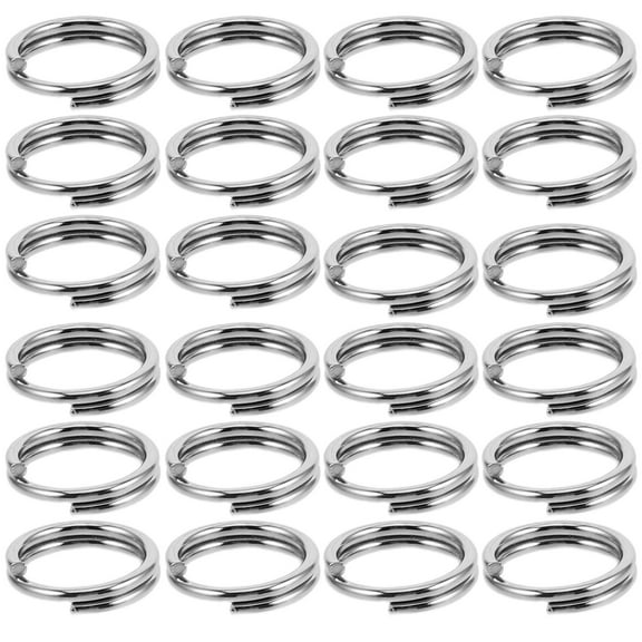Raindrops 100pcs Stainless Steel Round Key Rings For Keychains DIY Key Rings For Crafts And Key Buckles Split Rings Metal Round Connectors