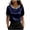 Dark Blue, variant on Summer Solid French Satin Pearl Collar Short Sleeve Blouse Tunic Top Striped Tee Women Women Short Sleeve Tops Juniors Graphic Tops G Sleeve Shirts for Women Shirts for Women Running Shirts