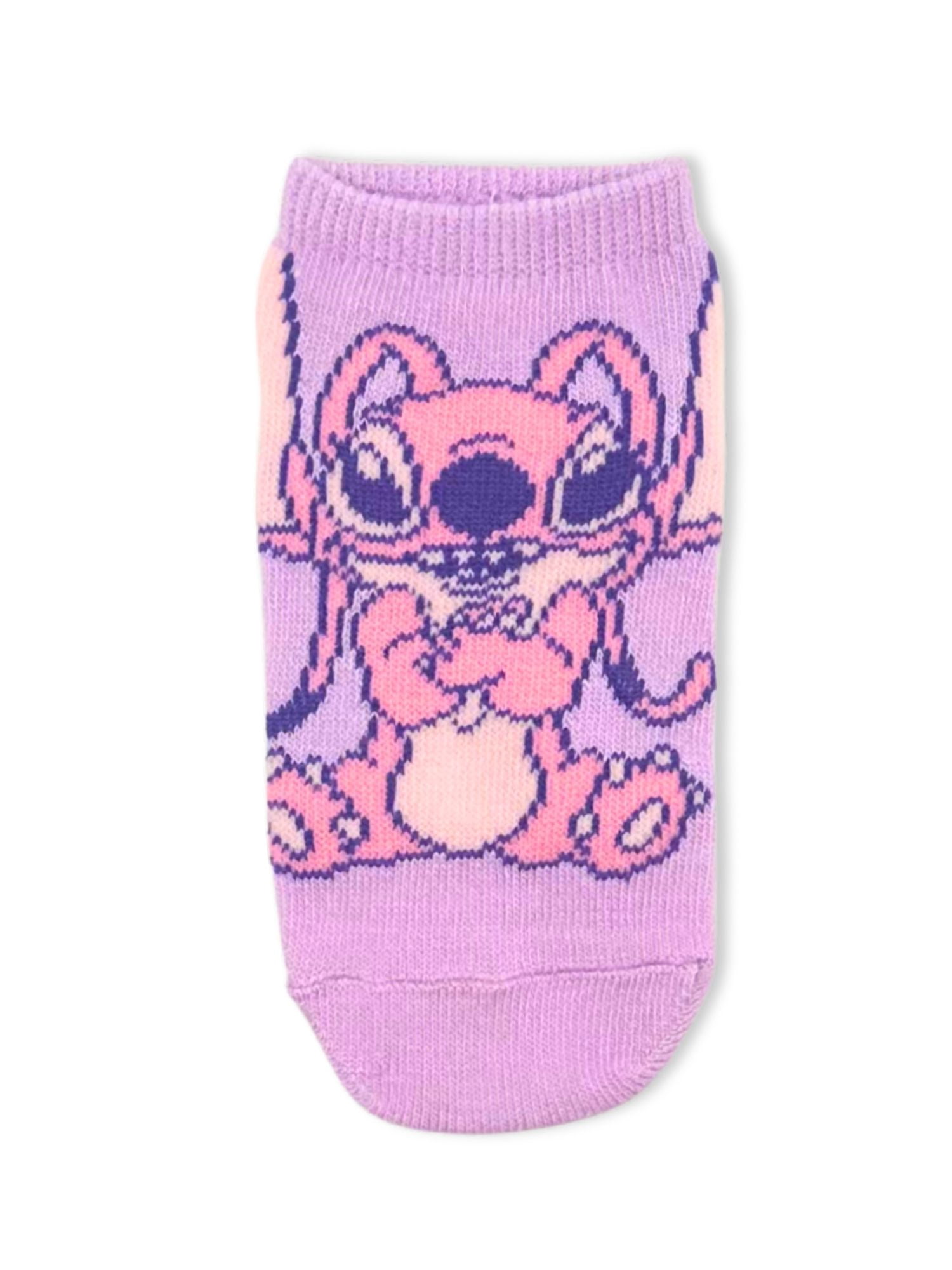 Disney Stitch Girls No-Show Socks, 6-Pack, Sizes S/M-M/L