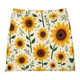 thumbnail image 6 of Sunflowers And Leaves Pattern Women's Shorts Non-Slip Single Pocket A-line Trouser Skirt Summer Shorts Casual Shorts for Women, 6 of 7