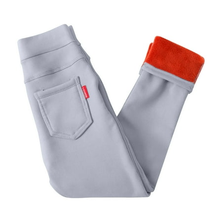

QIPOPIQ Girls Clothes Clearance Autumn Winter Baby Girls Pants Elastic Pants Printed Brushed Warm Casual Leggings