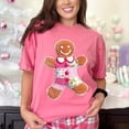 thumbnail image 6 of Gingerbread Polka Dot Patchwork Print - Women's Garment Dyed Graphic T-Shirt, 6 of 12