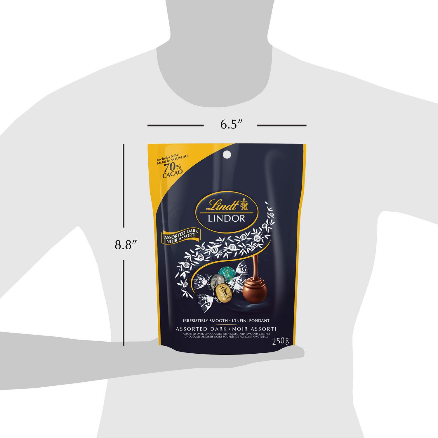 Assortiment de truffes Lindor en chocolat noir