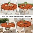 thumbnail image 7 of Halloween Spider Web and Bats Round Fitted Tablecloth with Elastic Edge,Dining Table Cover Waterproof,Outdoor Round Tablecloth for Camping,Dining,Indoor and Outdoor, 7 of 7