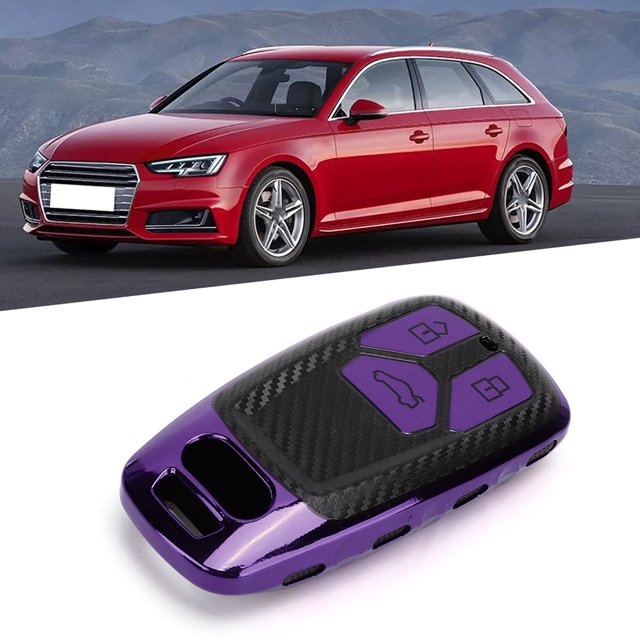 Carcasa para llave de coche, funda para llave de repuesto de estilo TPU de fibra de carbono, características líderes en su clase