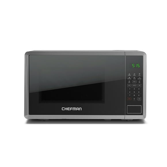 Chefman Microondas Digital 0.7 Pies Cúbicos | 8 Menús Automáticos Acabado Espejo