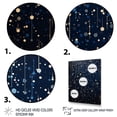thumbnail image 3 of Designart "Starry Night Sky in Indian Art I" People Framed Wall Art - Global Teal Indian Art Bedroom Framed Canvas Wall Art, 3 of 6