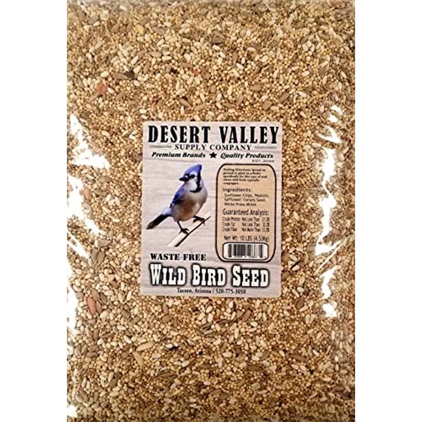 Desert Valley Premium Waste Free Wild Bird Seed Jays, Doves, Cardinals & More (10Pounds