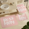 thumbnail image 6 of Shower Curtain Sets with Rugs 4 Piece with Non-Slip Rugs Toilet Lid Cover And Bath Mat Best Mom Waterproof Fabric Bath Curtains Gift for Mom for Bathroom Decor, 6 of 8