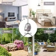 thumbnail image 4 of Wicker Egg Hanging Chair, Indoor Outdoor Swing Egg Chair with Stand, Cushion & Pillow, Hammock Chair Swing with Stand, Hanging Lounge Chair for Patio Backyard Balcony Garden Bedroom, K3087, 4 of 9