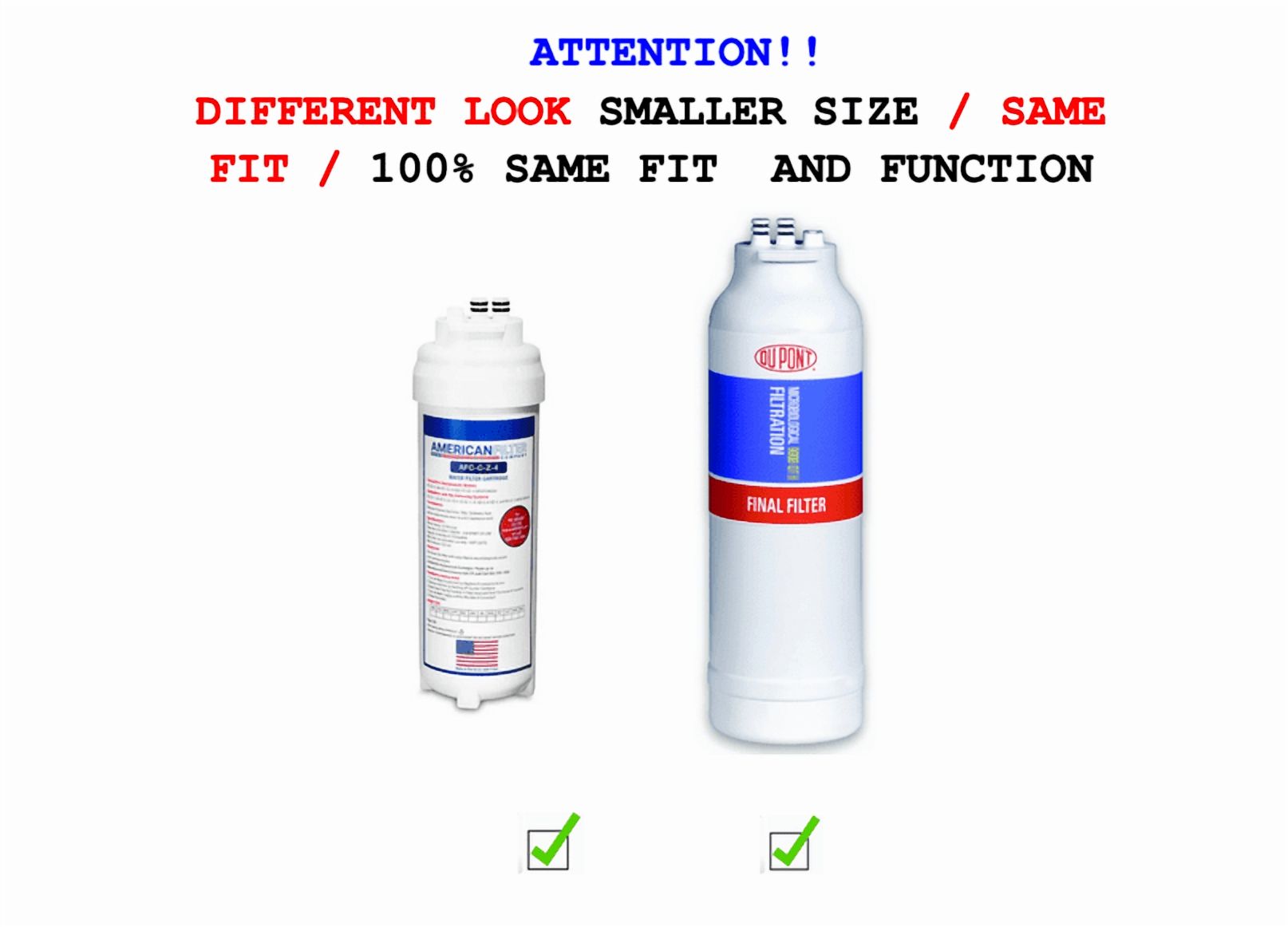AFC® #AFC-C-Z-4, Compatible with Waterdrop® WD-RC-EZ-4 water filter cartridge -Made in U.S.A. - 4 Filters
