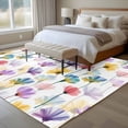 thumbnail image 4 of Large Area Rugs for Living Room Bedroom, Watercolor Flowers 6'x9' Rug Washable Carpet Runner Indoor Outdoor, Spring Floral Plants Country Non Slip Floor Mats Rug for Kitchen, Playroom, 4 of 8