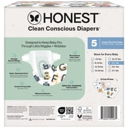 The Honest Company Clean Conscious Baby Diapers Size 5 (27+ lbs) Hypoallergenic Fragrance Free 66 Count