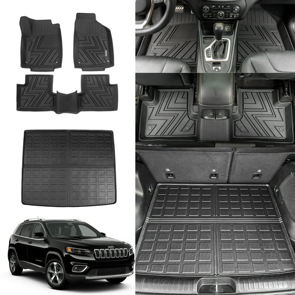 Floor Mats For Cherokee 2019-2023 Trunk Mat Cargo Mat Cargo Liner All Weather Trunk Liner 2022 Cherokee Accessories