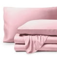 thumbnail image 1 of Bare Home Bamboo Sheet Set - Made from Rayon Fibers - Deep Pockets - 3 Piece - Twin XL, Light Pink, 1 of 7