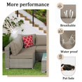 thumbnail image 4 of Patio Cushion Covers Replacement For Outdoor Furniture,Outdoor Sectional Cushion Covers, Washable Sofa Cushion Cover with zipper, seat Cushion Covers Set（Khaki）, 4 of 6