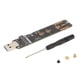 thumbnail image 1 of Adaptador NVMe a USB Plug and Play SSD portátil 10 Gbps USB 3.2 Gen 2 Chip puente M.2 NVME Adaptador USB Negro, 1 of 15