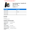 thumbnail image 2 of Power Steering Pump - Compatible with 2004 Volvo S80, 2 of 2