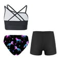 thumbnail image 2 of YONGHS Girls 3 Piece Swimsuits Bathing Suit Sports Crop Top Briefs Swim Trunks Outfits Swimwear Night Pegasus 8, 2 of 7