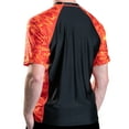 thumbnail image 6 of Aqua Design Mens Short Sleeve Rash Guard Shirt: Surf Swim Rashguard Shirts: Liquid Lava/Black size 4X-Large, 6 of 6