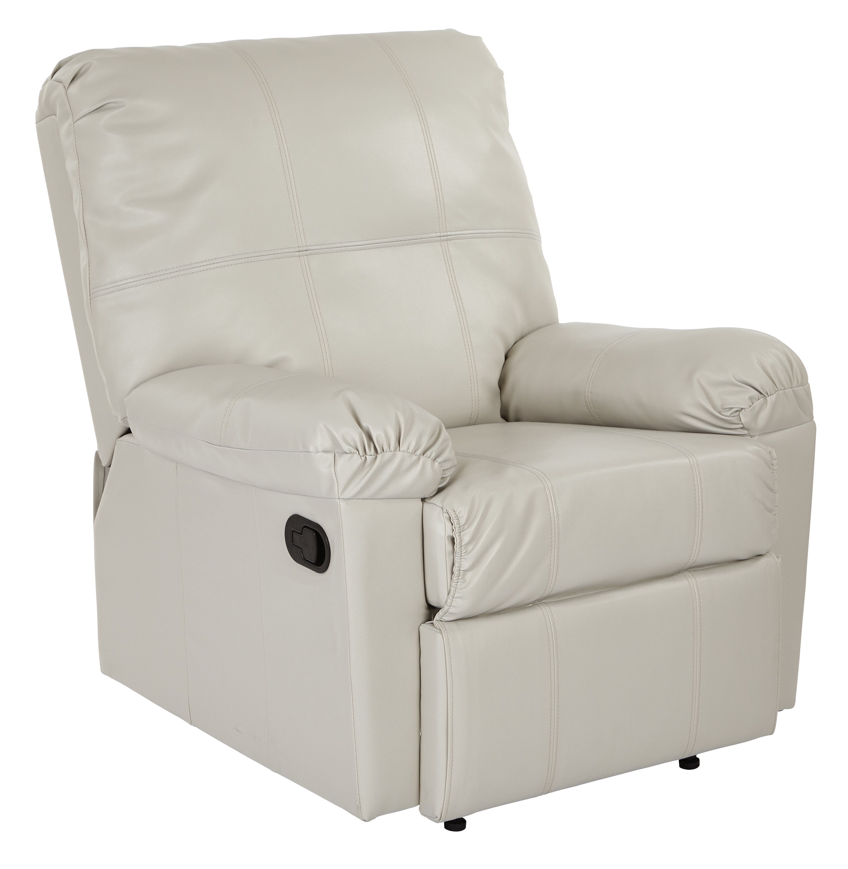 Kensington Faux Leather Recliner, Cream