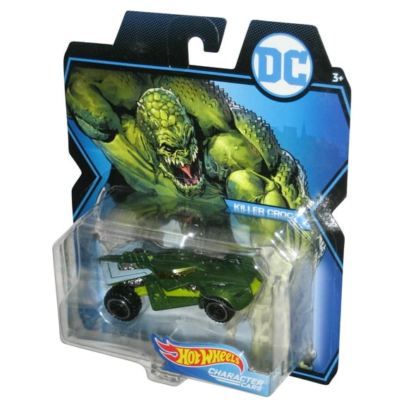 DC Comics Character Cars (2020) Hot Wheels Killer Croc Green Toy Car - (Cracked Plastic)