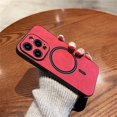 thumbnail image 1 of Luxury Wireless Charging Magnetic Cortex Leather Phone Case For iPhone 16 13 12 15 Pro Max 14 Plus 14Pro Shockproof Bumper Cover red For iPhone 14Plus, 1 of 6