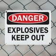thumbnail image 5 of (2 Pack) Explosives Keep Out OSHA Danger Sign 14 Inch X 10 Inch Plastic Sign, Weather Resistant, UV Protected for Workplace, Business, and Construction Site, Made in the USA, 5 of 8