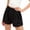 Black, variant on Amidoa Solid Color Girl Shorts Elastic Waist Cotton Casual Summer Shorts,White,13-14Years