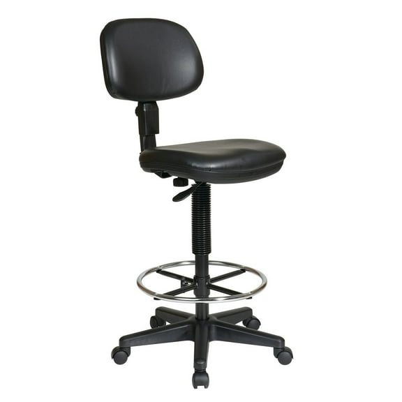 FurniFact Black Drafting Chair – Tall Desk Chair for Standing Desk and Office Use