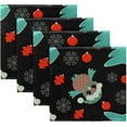 thumbnail image 5 of GZHJMY Christmas Owl Cloth Dinner Napkins Everyday Use 20" × 20" Home Decor 4 Pack, 5 of 7