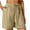 Beige, variant on Fashion Olyvenn Linen Shorts Women Summer Drawstring Elastic Waist Shorts Casual Comfy Lightweight Beach Bermuda with Pockets Khaki M