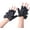 Black, variant on PU leather Gloves Fingerless Gloves,Punk Gloves Bowknot PU Leather Gloves, Gothic Fingerless Gloves for Cosplay Costume