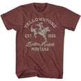 thumbnail image 1 of Yellowstone Dutton Ranch Cowboy Vintage Maroon Heather T-Shirt, 1 of 2