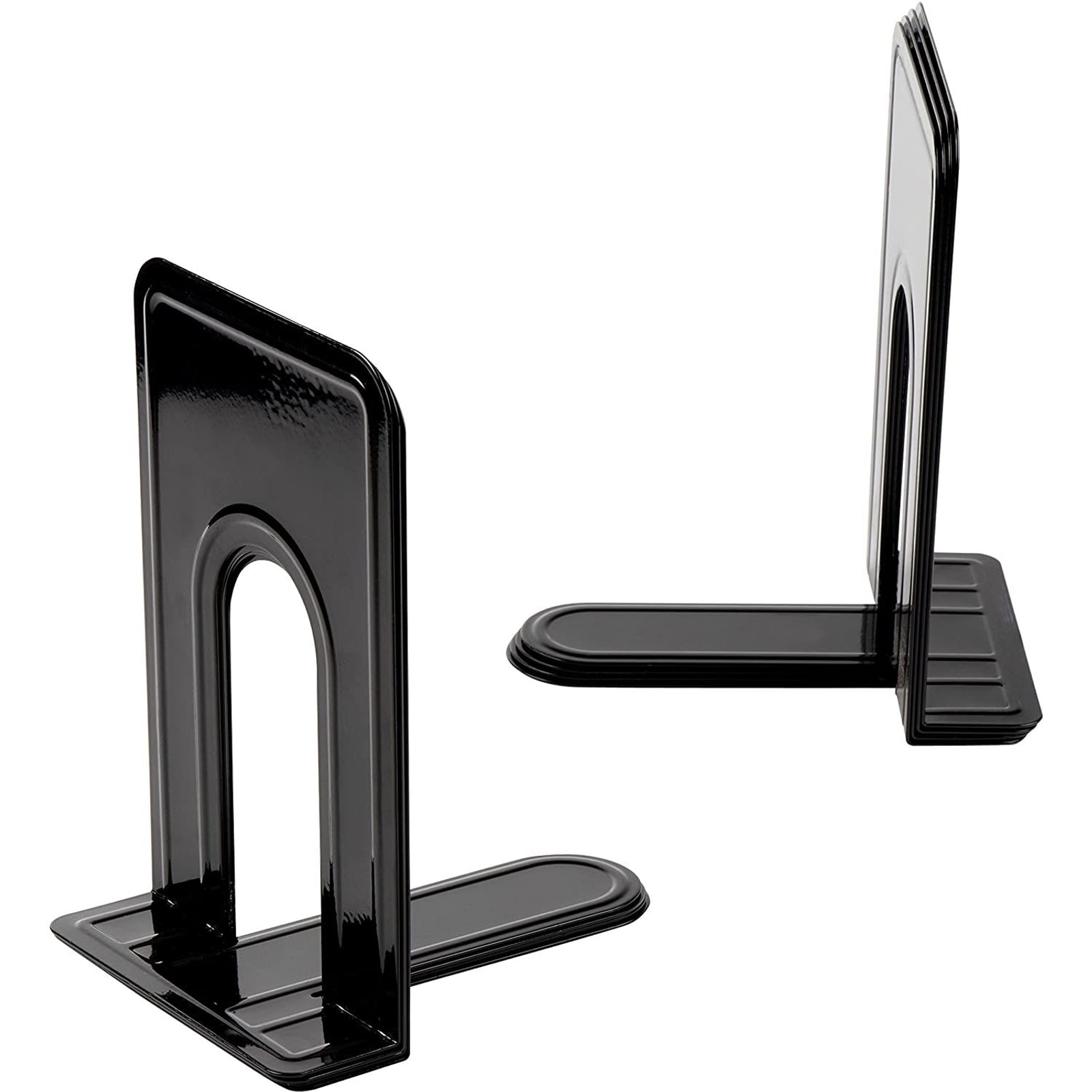 Book End Stopper Dividers for Shelves/Reader Stationery/Fathers Day Gift/Library Home Office School Decorative,Black Metal Bookends