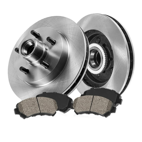 Callahan Brake Parts Brake Kit for Audi A4 1996-1997 Rear Replacement Brake Rotors with Metallic Brake Pads EBYK001563
