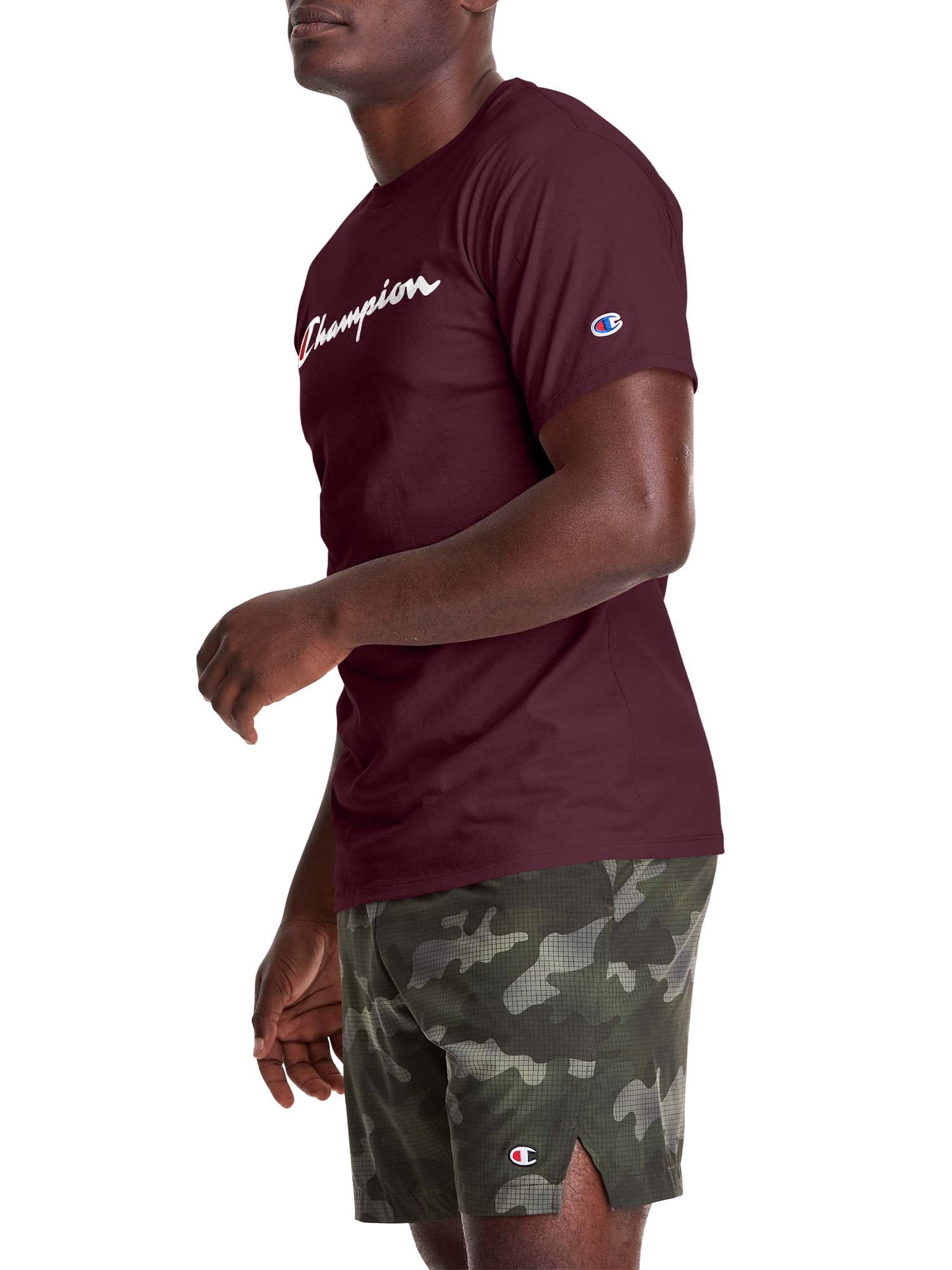 Champion Men's and Big Men's Script Logo Classic Jersey Graphic Tee Shirt, Sizes S-2XL