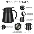 thumbnail image 3 of WhiteRhino 27oz Thermal Coffee Carafe for Hot Liquids,800ML Insulated Stainless Steel Bedside Thermos Pot for Tea,Drinks, 3 of 8