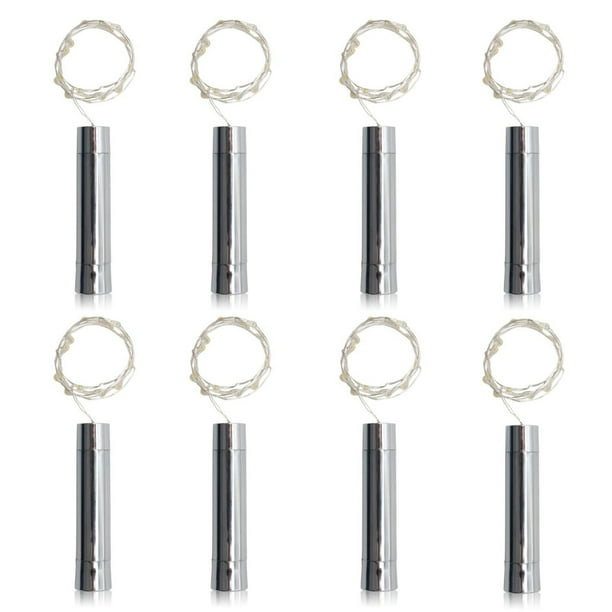 paquetes de 20 luces LED de corcho para botellas de vino, funciona con pilas AA, 3,3 pies, mini luces de hadas de alambre de cobre blanco puro con forma de estrella para bricolaje, decoraciones de