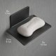 thumbnail image 3 of Bathroom Soap Dish, Soap Holder with Self-Draining Tray, Shower Wall Soap Tray, 4-Slot Self-Adhesive Soap Container (Gunmetal Gray), 3 of 5