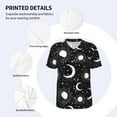 thumbnail image 3 of KLL Crescent and Stars for Men's Baseball Shirts,Short Sleeve Casual Shirts Button Down Shirt for Men Beach Summer Wedding Shirt-Large, 3 of 7
