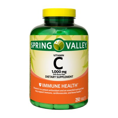 Buy Spring Valley Vitamin C With Rose Hips Dietary Supplement 1 000 Mg 250 Count Online In Indonesia